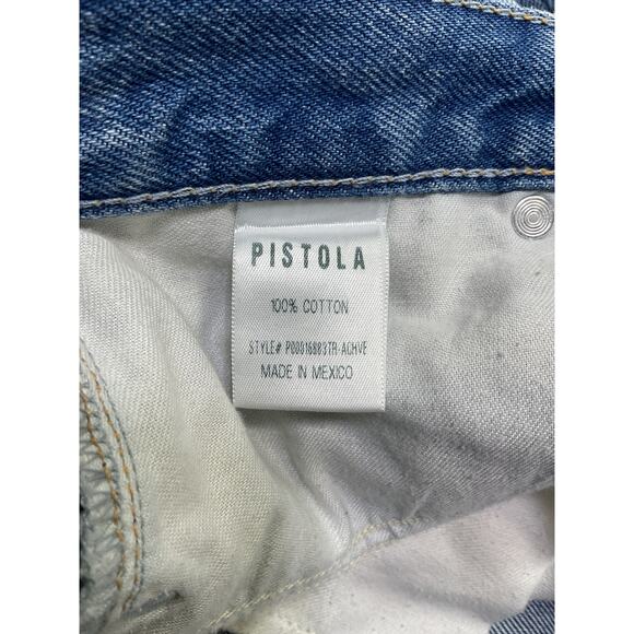 Pistola 'Charlie' Blue Cotton High Rise Straight Ankle Denim Jean Size 26 - Picture 5 of 5